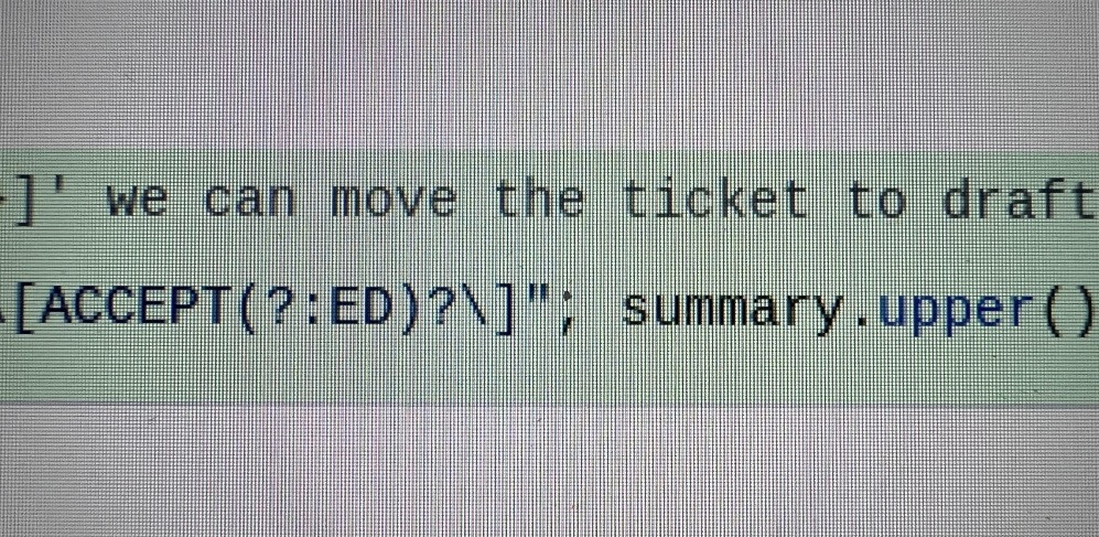 Picture of code with a semicolon (;)