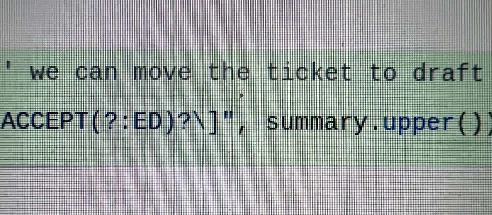 Same picture of code, but the dot on top of the semicolon has shifted away revealing it is only a piece of dirt on the screen above a comma (,)