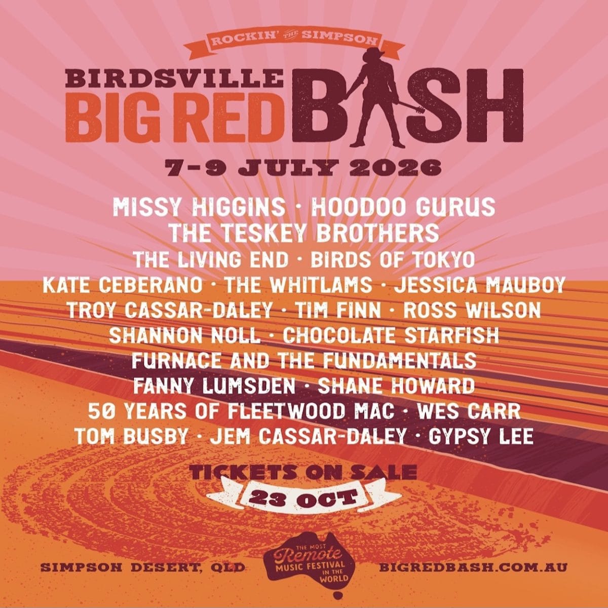 Birdsville Big Red Bash 2027 Folk & Country festival