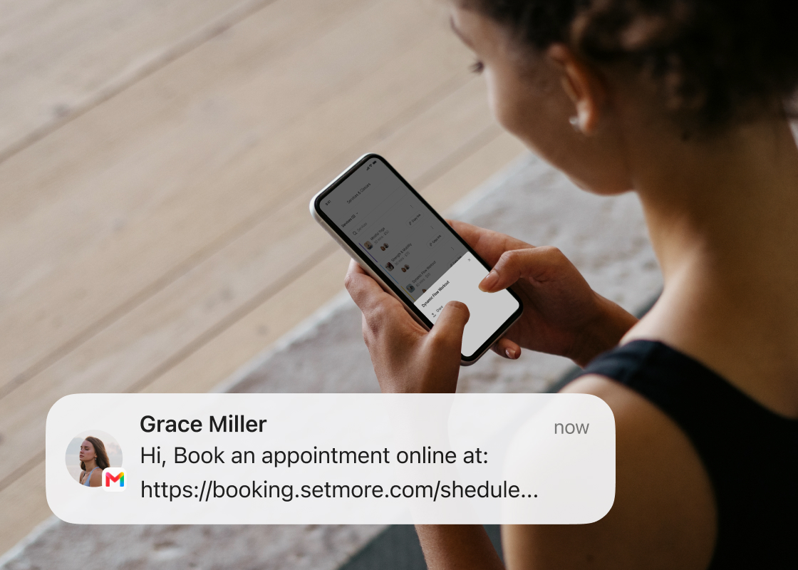 direct booking link mobile notification