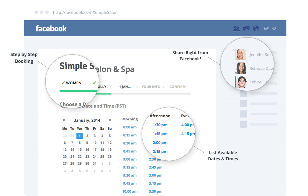 Simple booking. Setmore Calendar.