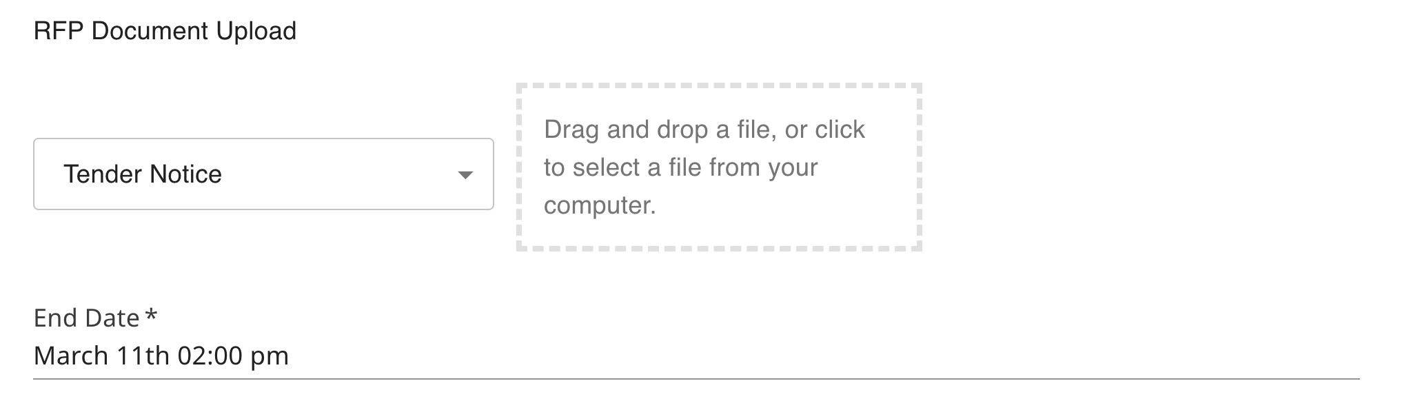 Upload RFP document