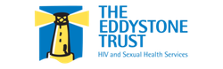 The Eddystone Trust logo, tagline: HIV and Sexual Health Services