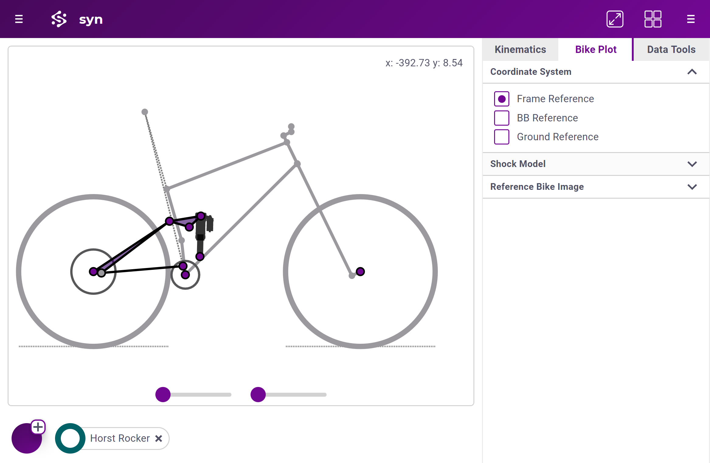 short animation of graphically moving the bike points