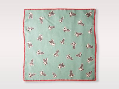 Green Amadina Birds Scarf