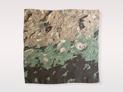 Green Wildflowers Scarf