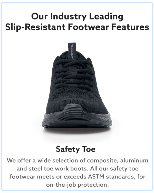 Exclusive Shoes For Crews safety toe technology 