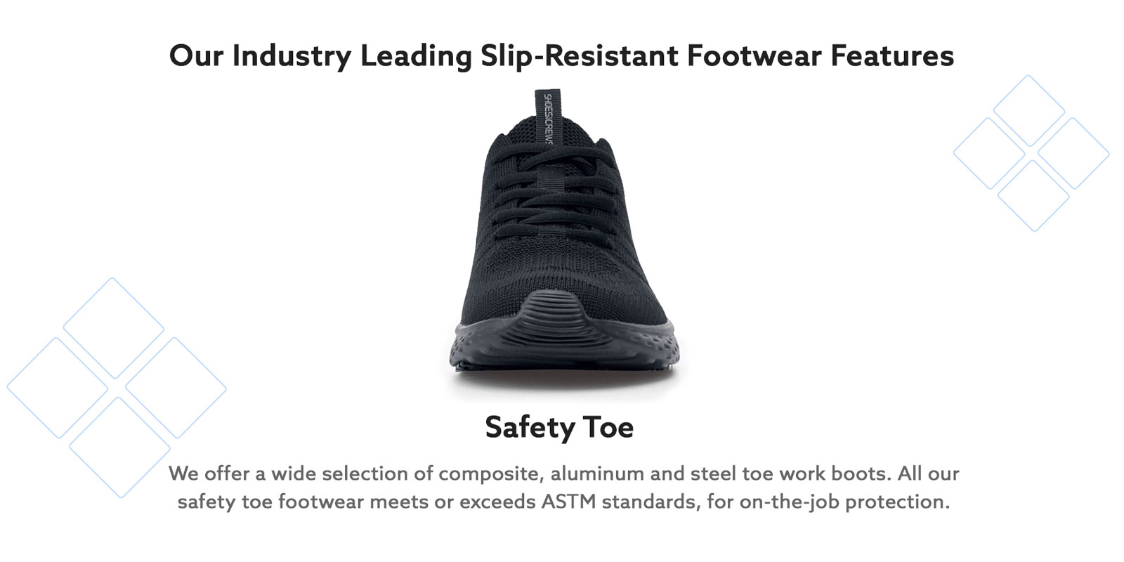 Exclusive Shoes For Crews safety toe technology 