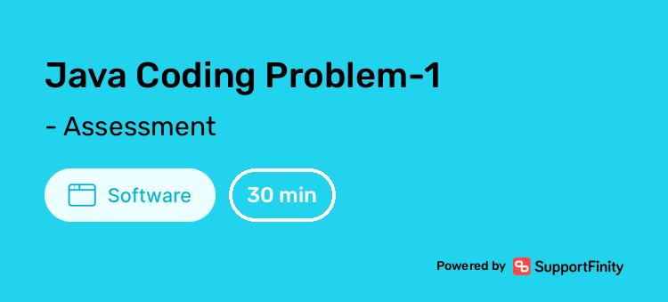 Java Coding Problem-1