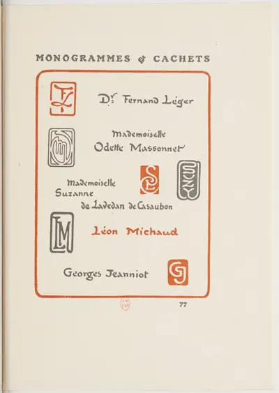 Le Troisième Livre des monogrammes, cachets, marques et ex-libris - composés par Georges Auriol ; (texte de Geoffroy Tory en préface) - btv1b10501758p (173 of 210)