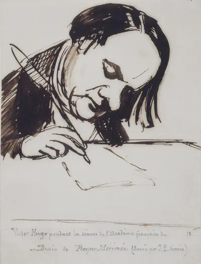 Victor’as Hugo, Mérimée piešinys