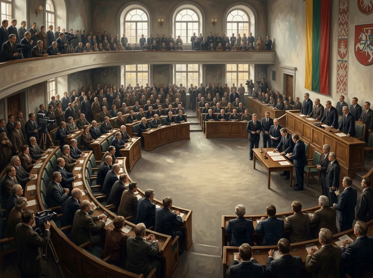 Iliustracija: Lietuvos Konstitucijos priėmimas