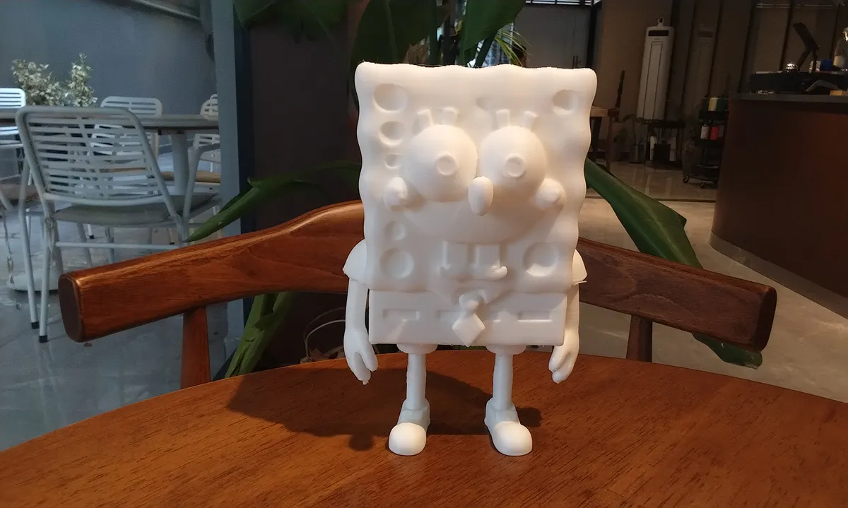 Basılmış Spongebob figürü