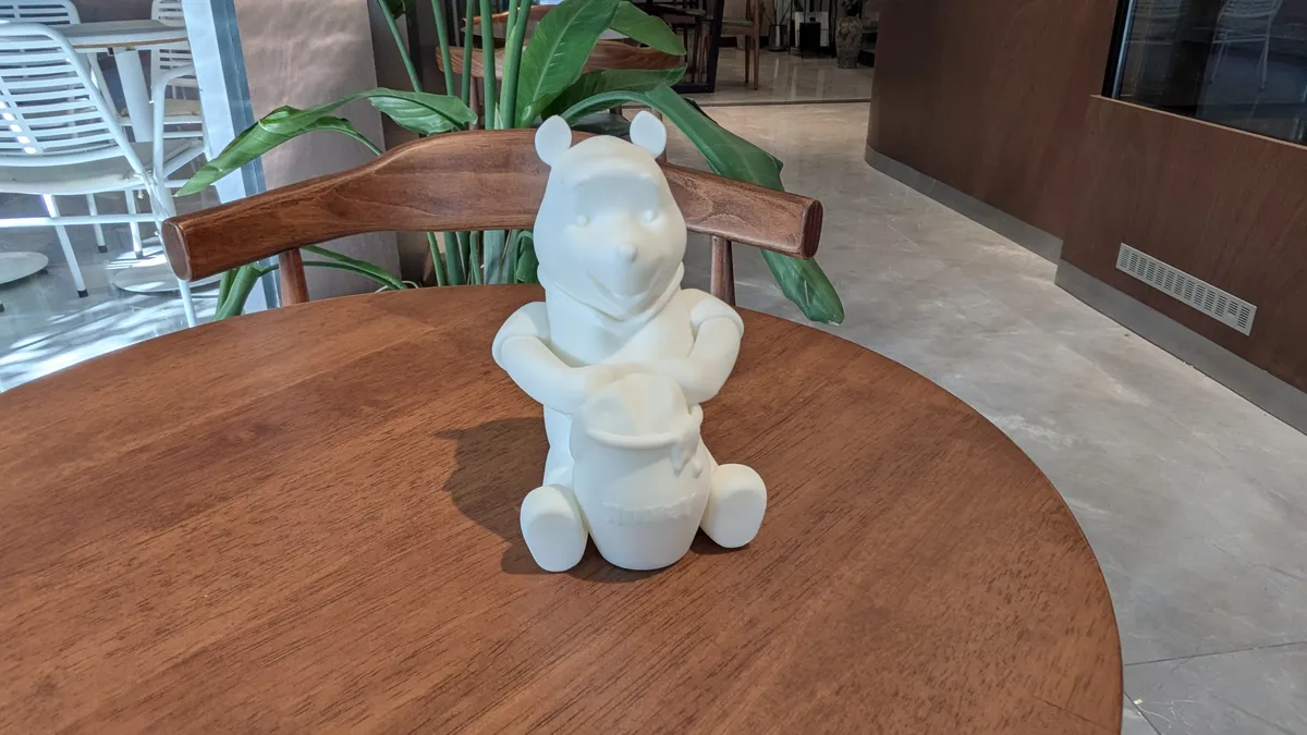 Basılmış Winnie the Pooh figürü