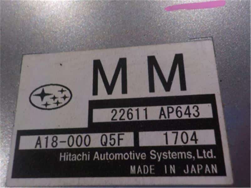 Engine Control Unit / ECU SUBARU Impreza 2011 DBA-GH3 22611AP643 — photo 3