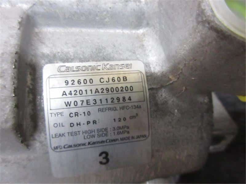 A/C Compressor NISSAN Wingroad 2007 DBA-JY12 — photo 3