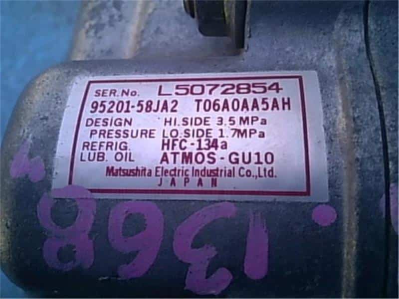 A/C Compressor SUZUKI Wagon R 2005 ABA-MH21S 9520058JA2 — photo 4