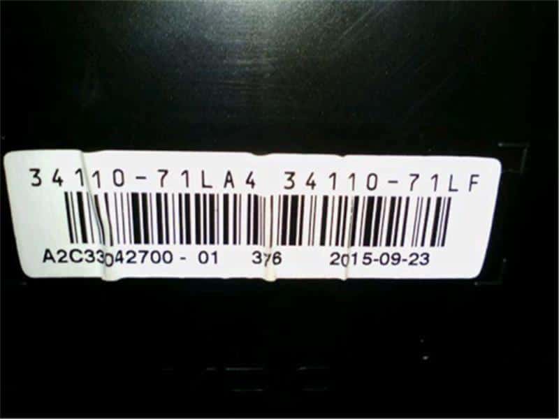 Speedometer SUZUKI Swift 2015 DBA-ZC72S — photo 3