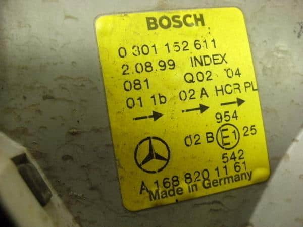 Left Headlight MERCEDES-BENZ Benz a class 1999 GF-168032 — photo 3