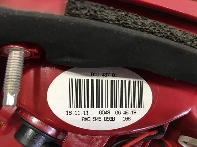 Left Tail Light AUDI Audi a1 2011 DBA-8XCAX — photo 5