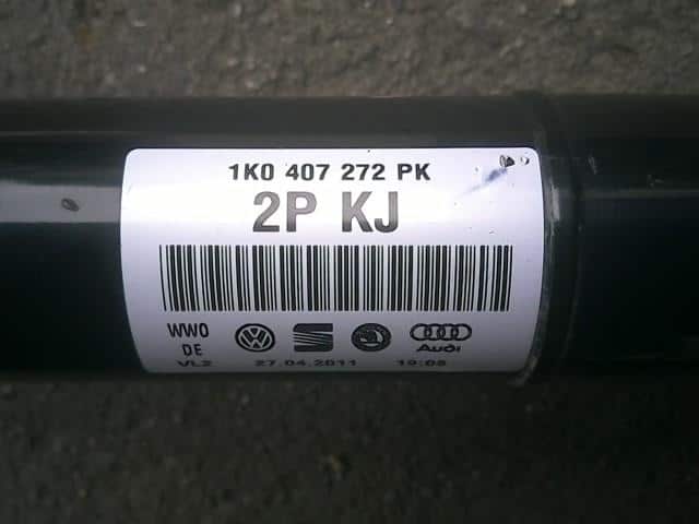 Front Right Drive Shaft VOLKSWAGEN Golf 2009 ABA-1KCAX — photo 2