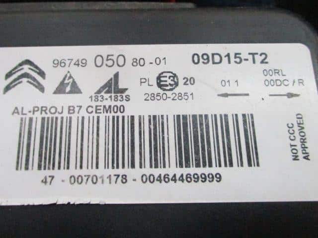 Right Headlight CITROEN Ds4 2012 ABA-B7C5F02S — photo 3