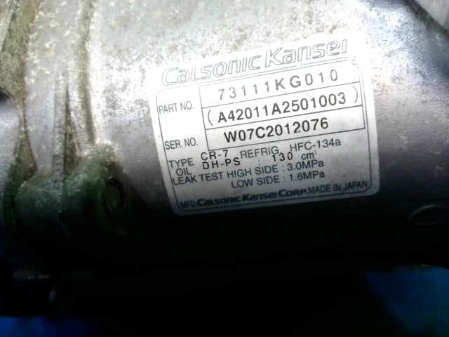 A/C Compressor SUBARU R2 2007 DBA-RC1 — photo 2