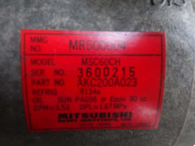 A/C Compressor MITSUBISHI eK Wagon 2001 LA-H81W — photo 3