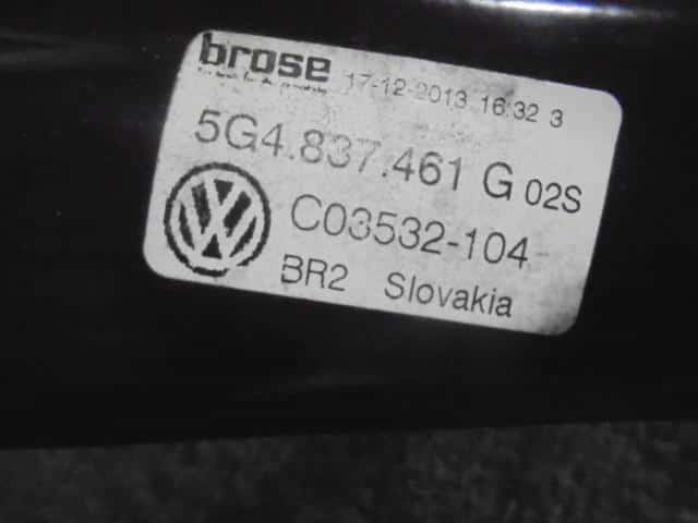 Front Left Door Regulator VOLKSWAGEN Golf 2014 DBA-AUCJZ — photo 4