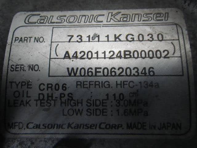 A/C Compressor SUBARU R2 2006 DBA-RC1 — photo 2