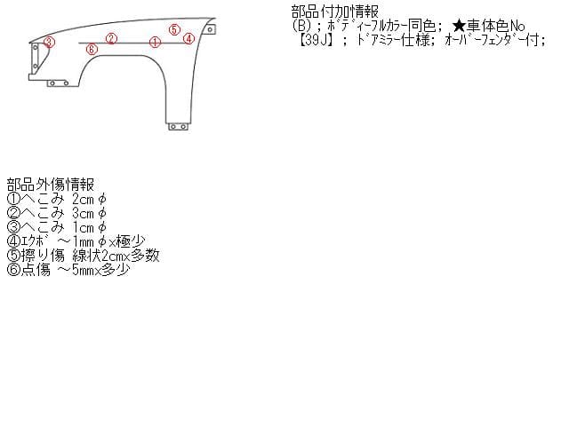 Left Fender Panel SUBARU Legacy 2003 UA-BPE 57110AG0309P — photo 5