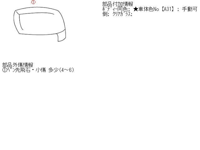 Right Side Mirror MITSUBISHI Minicab 2012 GBD-U61 — photo 5