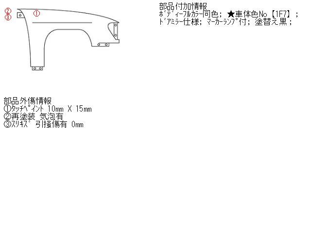Right Fender Panel TOYOTA Mark X 2004 DBA-GRX120 — photo 5