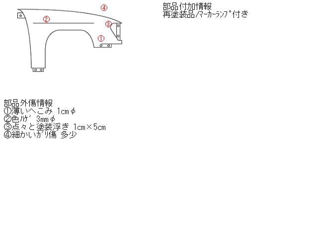 Right Fender Panel NISSAN March 2010 DBA-BNK12 — photo 5