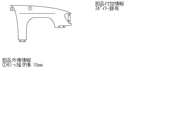Right Fender Panel MITSUBISHI Delica D2 2012 DBA-MB15S — photo 5