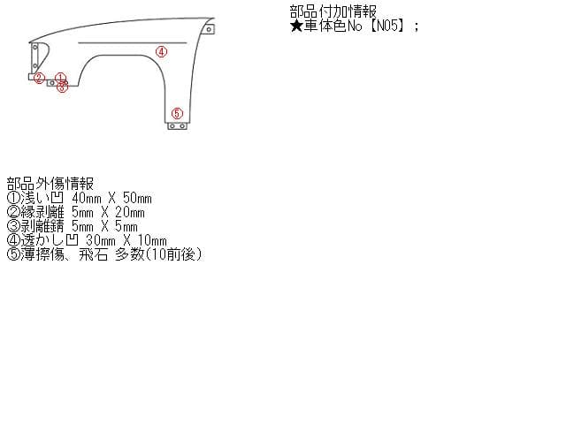 Left Fender Panel DAIHATSU Tanto 2005 ABA-L360S 53812B2090000 — photo 5