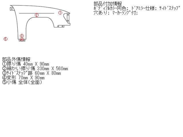 Right Fender Panel NISSAN Otti 2008 DBA-H92 — photo 5