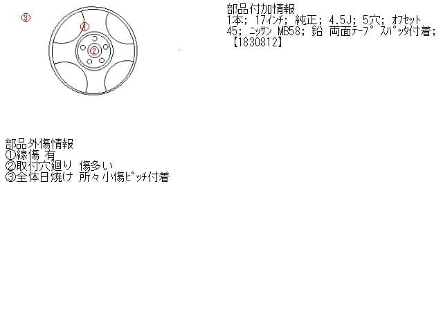 Wheel NISSAN X-Trail 2010 DBA-NT31 — photo 5