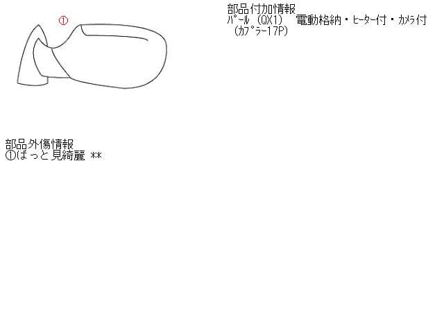Left Side Mirror NISSAN Skyline 2006 DBA-NV36 — photo 5