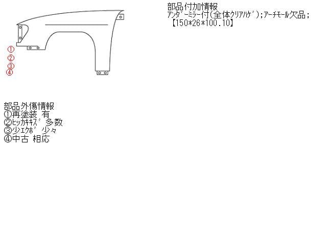 Left Fender Panel NISSAN Dualis 2009 DBA-KJ10 — photo 3