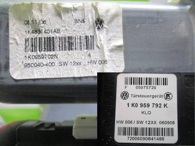 Power Slide Door Motor VOLKSWAGEN Golf 2009 ABA-1KCAX — photo 3
