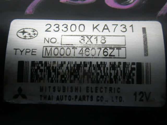 Starter SUBARU Stella 2009 DBA-RN1 — photo 2
