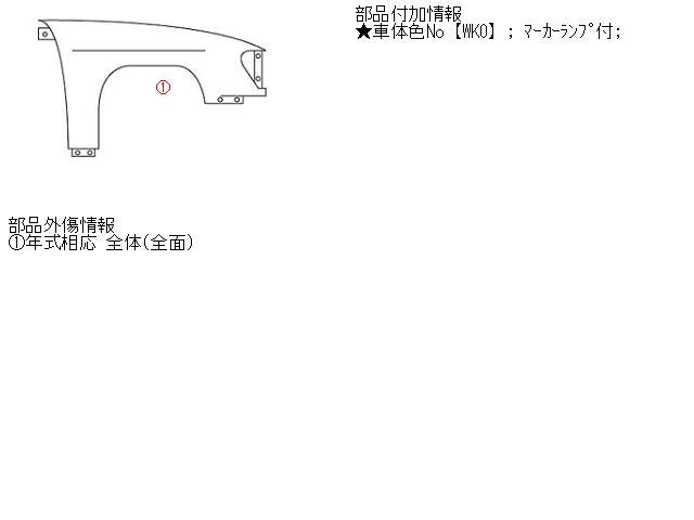 Right Fender Panel NISSAN Bluebird Sylphy 2001 UA-QG10 — photo 5