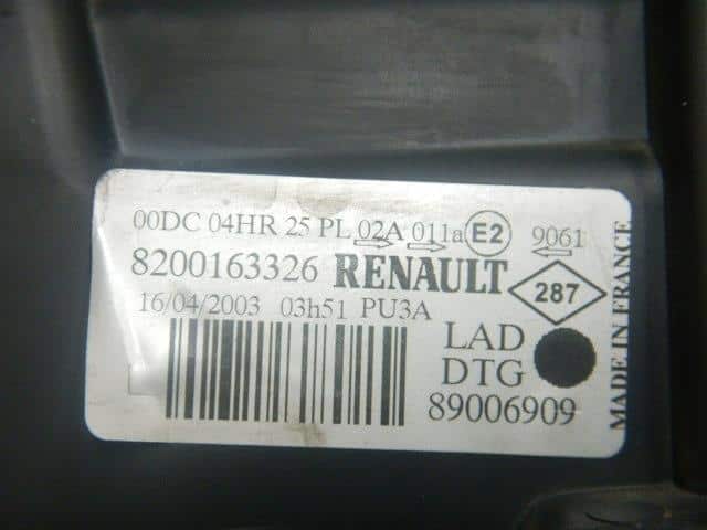 Right Headlight Renault Laguna 2003 GH-GL7X 89006909 — photo 6
