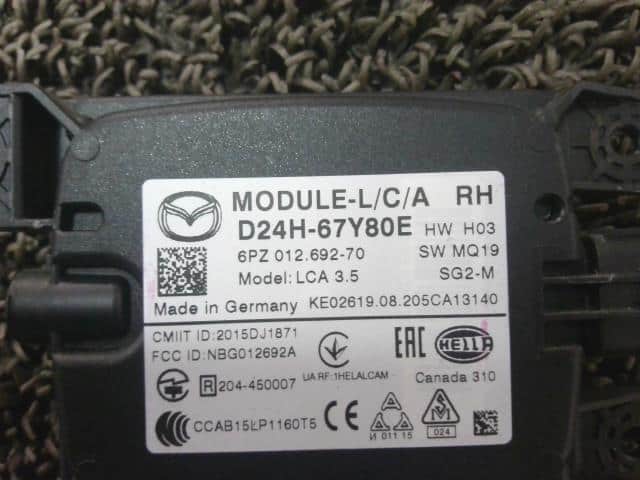 Electrical Component MAZDA 2020 6BA-DJLFS D24H67Y80F — photo 2