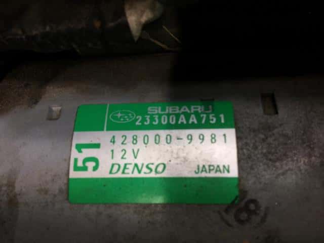 Starter SUBARU Legacy 2012 DBA-BRM — photo 3