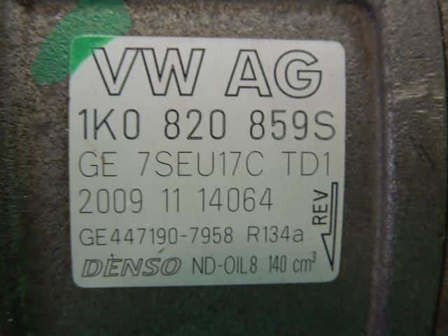 A/C Compressor VOLKSWAGEN Golf 2010 ABA-1KCCZ — photo 3