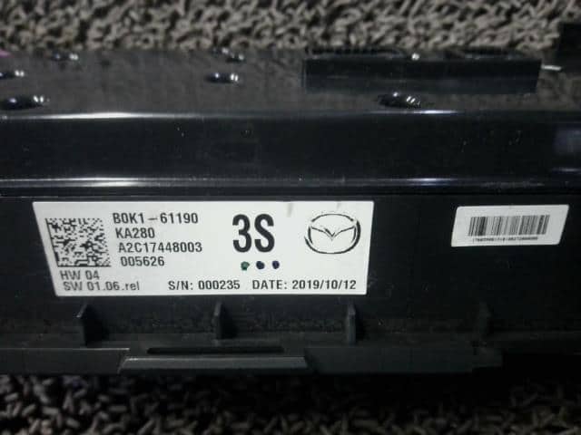A/C Control Panel MAZDA 2019 5BA-DMEP B0K161190 — photo 2