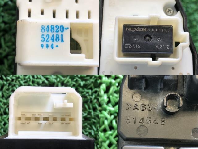 Power Window Switch TOYOTA Succeed 2018 DBE-NCP160 — photo 5