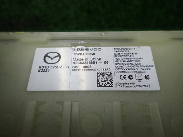 Control Unit MAZDA Atenza 2009 CBA-GH5AS GS1D675DZ — photo 3